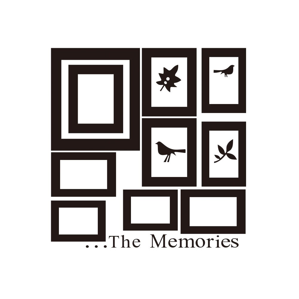 Wall Stickers Wall-Mounted Photo Frame Picture Home DIY 10x Photo Frame Decor Sticker Decoration Bed