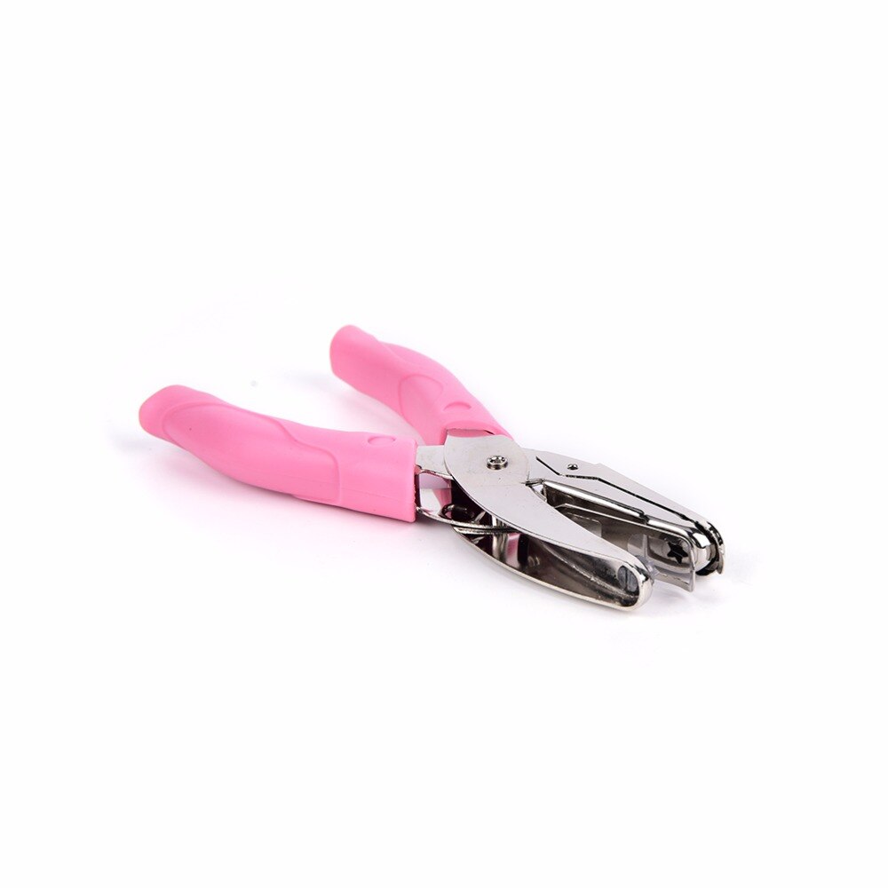 Hand-Held Ster Vorm Perforator Papier Punch Voor Wenskaart Scrapbook Notebook Puncher Hand Tool Met Roze Grip