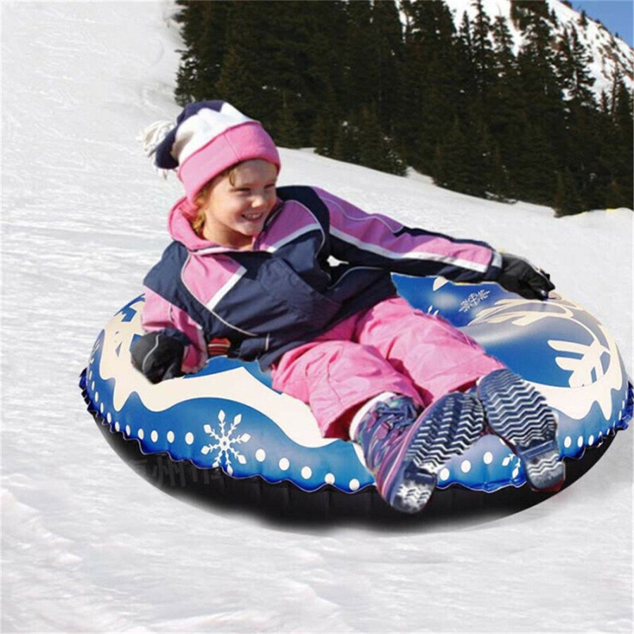 Winter Recreatie Ski Ring, opblaasbare 47-Inch Zware Slee Voor Kinderen En Volwassenen Snelle Inflatie En Deflatie Anti-Frictionw