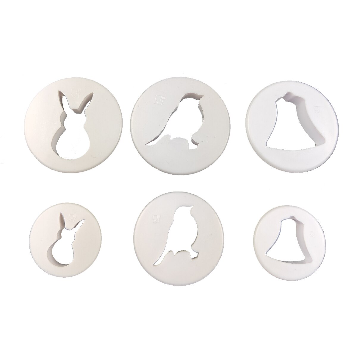 Cloche de noël lapin oiseau gâteaux Biscuits, coupe-Biscuits, moule de cuisson, gaufrage pour outils de cuisine, collection de timbres de pâques 2 pièces