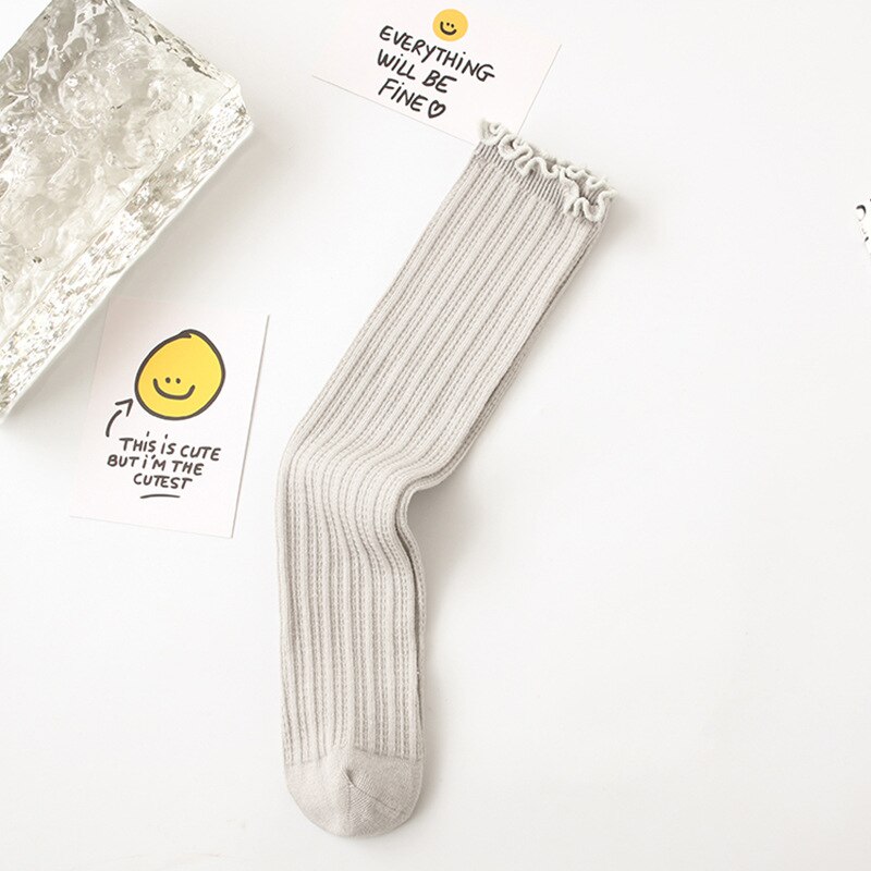 Calcetines altos hasta la rodilla para niños y niñas, calcetín de algodón, transpirable, primavera y otoño, 2022: light gray