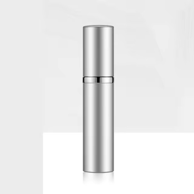 5ml Mini Aluminum Spray Alcochol Empty Refillable Bottle Portable Perfume Atomizer Liquid Container For Cosmetics Traveling: Silver