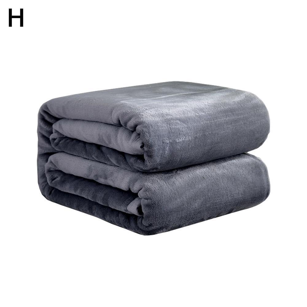 70*50Cm Zachte Warme Coral Fleece Deken Winter Blad Sprei Wassen Gooi Licht Mechanische Dunne Flanel Dekens Plaid sofa Cover: Blanket H