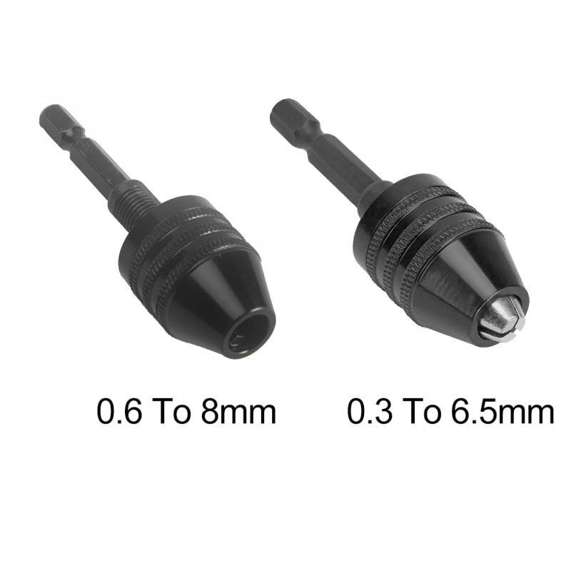 0.6-8mm bor til dremel borehul roterende værktøj patroner nøglefri adapter konverter sekskantet skaft multi chuck chuck