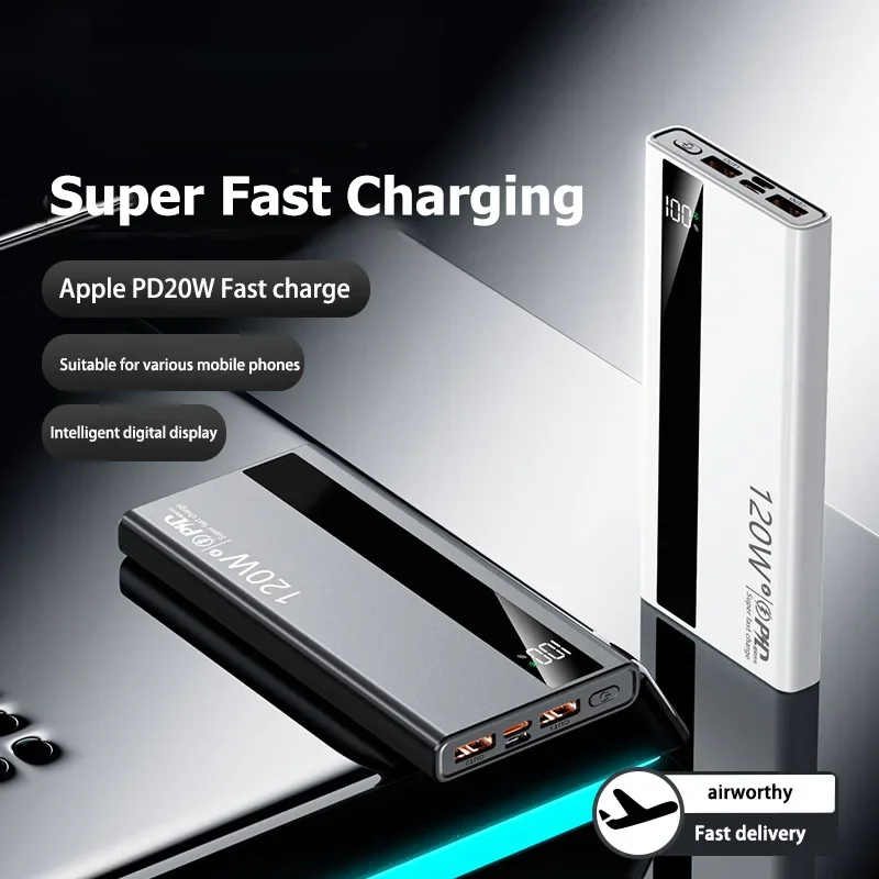 Xiaomi powerbank 200000 mah 120w caricabatterie portatile super veloce con capacità ultra elevata e display digitale a led per iphone