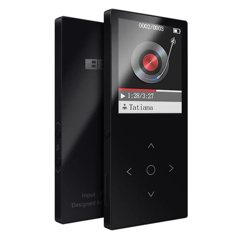 BENJIE K8 Ultra mince Bluetooth MP4 lecteur tactile bouton 8GB lecteur de musique 1.8 pouces écran couleur sans perte HiFi son avec Radio FM