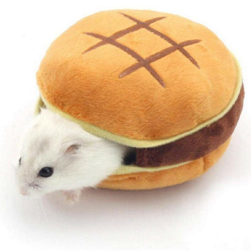 Vinter varm hamster soveseng chinchilla marsvin rotte ekorn reir bur burger banan form hengepose til lite kjæledyr