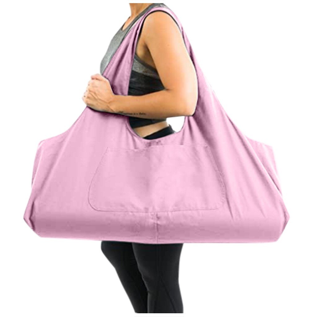 Reistas Canvas Ademend Oversized Yoga Tas Bagage Tas Out Fitness Fitness Reistas Verpakking Cubes: Pink 