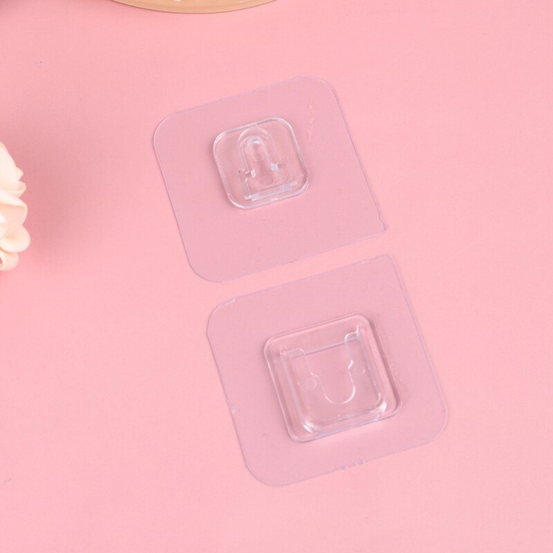 double sided adhesive wall hooks Wall Hanger Transparent Suction Cup Hook Double-Sided Adhesive Wall Hooks