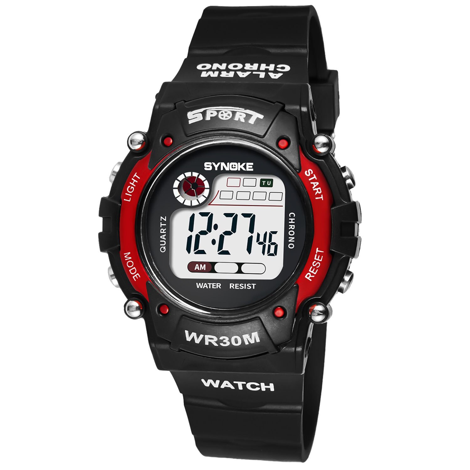 Kinderen Horloges Elektronische Sport Horloge Voor Kinderen Waterdichte Led Wekker Kid Digitale Horloge Jongen Meisje Montre Enfant: Red