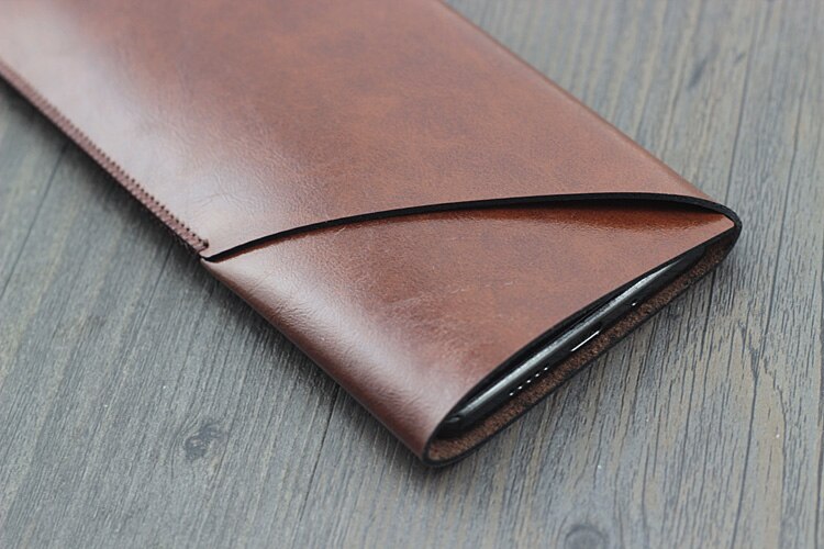 Vouw Dubbele laag Universele Filet holster Telefoon Rechte leather case retro voor samsung galaxy Fold Pouch