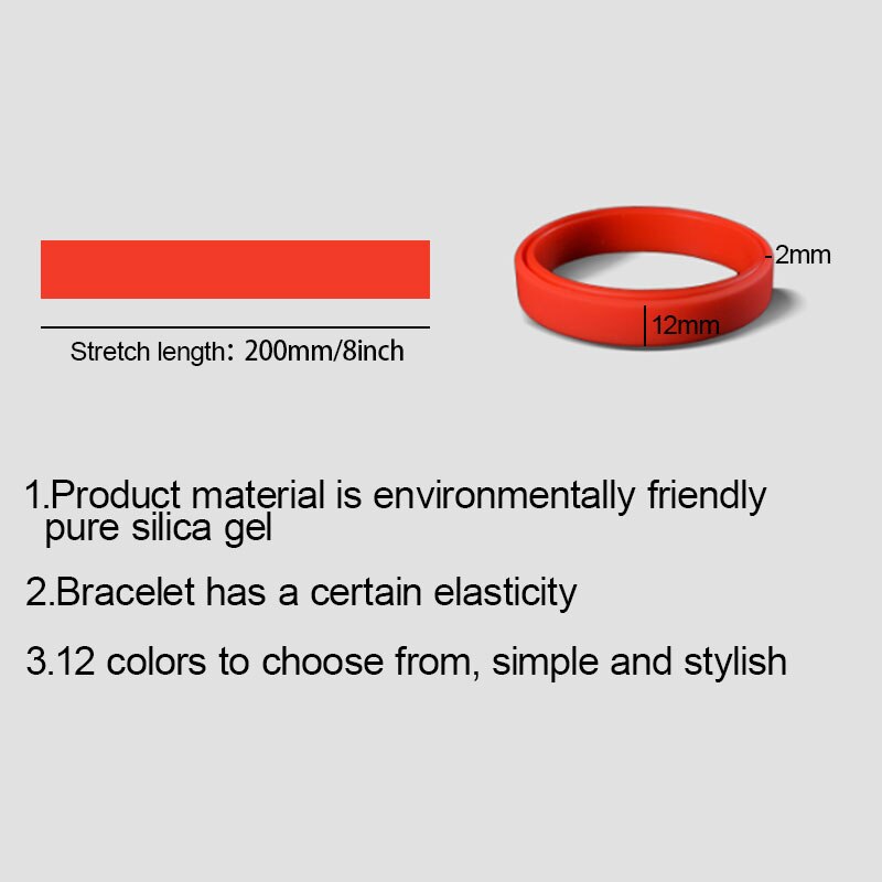 Fitness Silicone Basketball Wrist Support Sport Elasticity Balance Wristband Power Bangle Rubber Bracelet