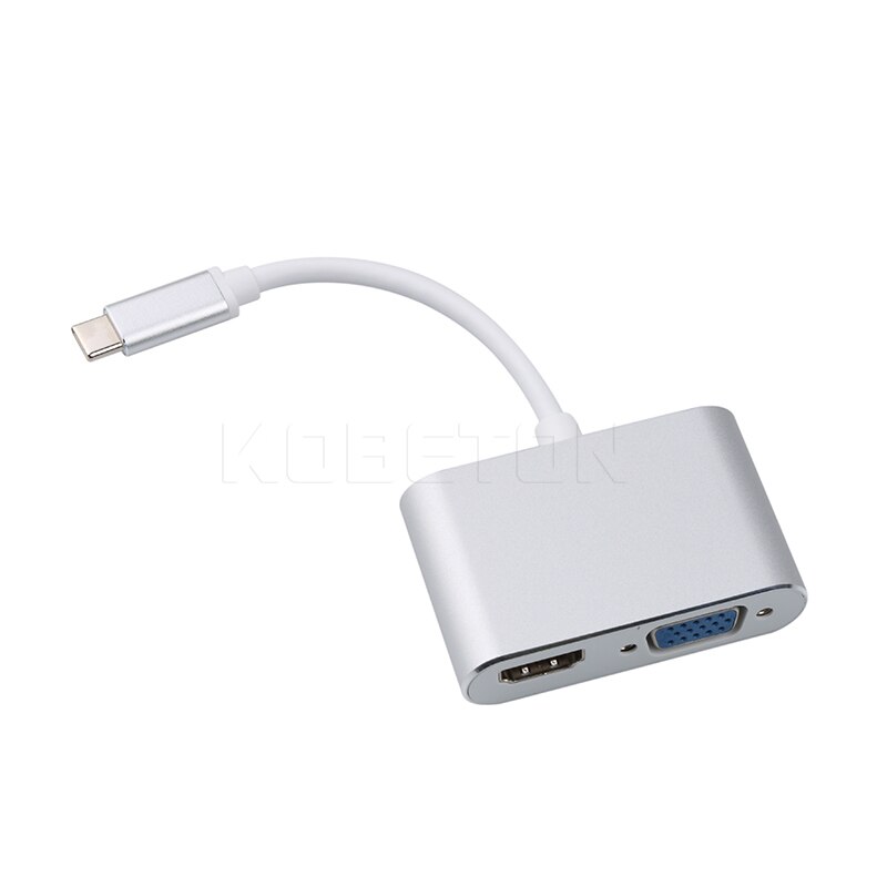 Kebidu Type C Naar Hdmi Vga Kabel Man Naar Vrouw Usb C Adapter 4K Usb C Naar Hdmi Converter voor Macbook Pro Voor Xiaomi Huawei