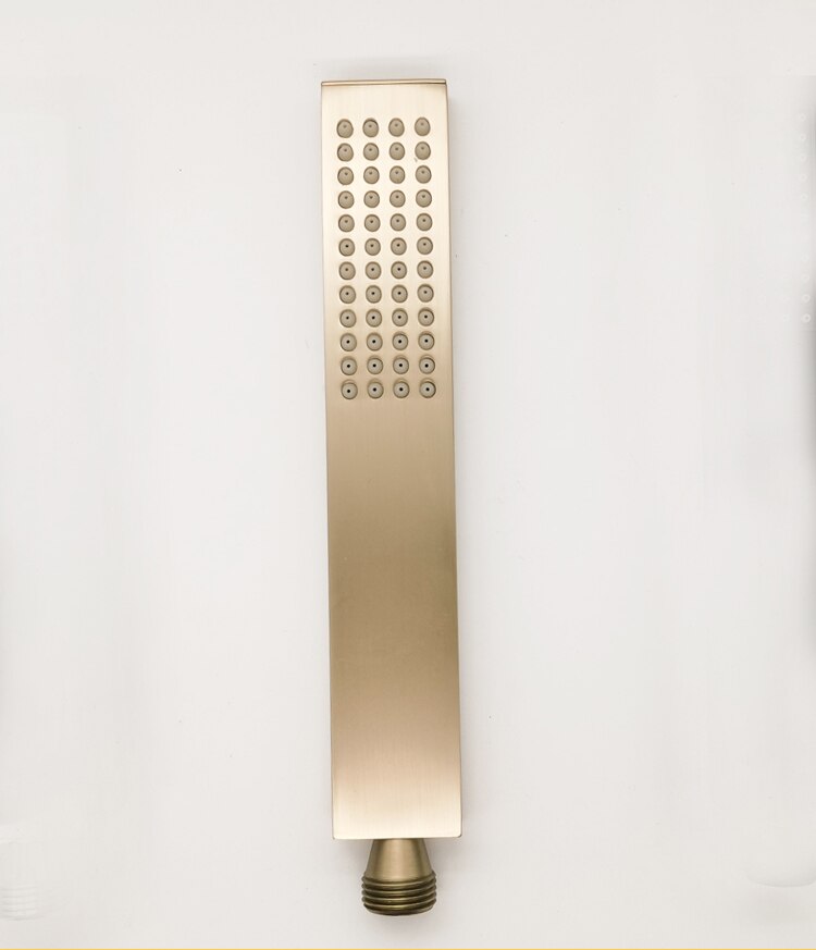 Messing Wandmontage Badkamer Douchekraan Set Vierkante Douchekop Mengkranen Handdouche Hoofd Borstel Goud In Muur Badkamer kranen