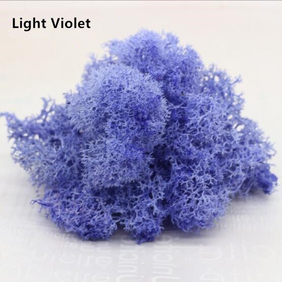 Fausse mousse artificielle multicolore, 20g, fausse plante, accessoire décoratif pour la maison, le salon et le jardin: Light Violet