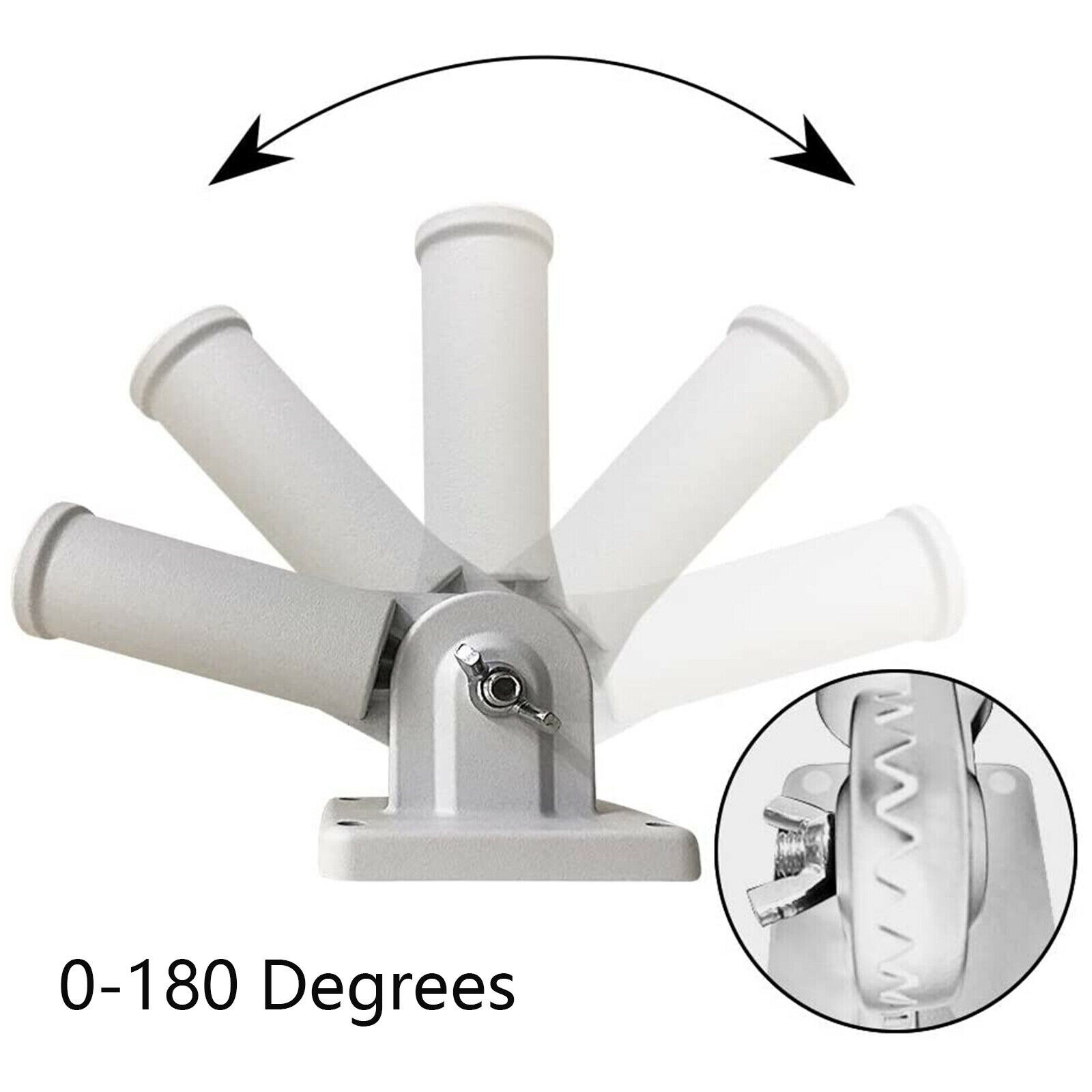 Heavy Duty Aluminum Alloy Garden Flag Pole Mounts Bracket Fits 1&quot; Inner Diameter Flagpole Mounting Holder with Hardware Outdoor