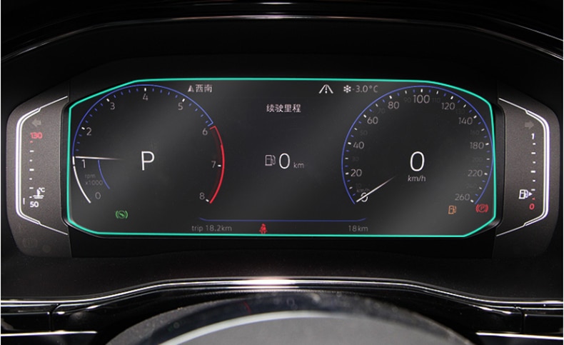 For VW Tiguan Instrument Panel Tempered Glass Screen Protector Dashboard Screen Anti Scratch film dash board glass