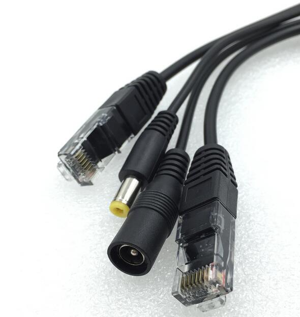 2pcs(1 pair) POE Adapter Cable RJ45 POE Injector + POE Splitter POE Splitter Power Supply Module 12-48v For IP Camera,