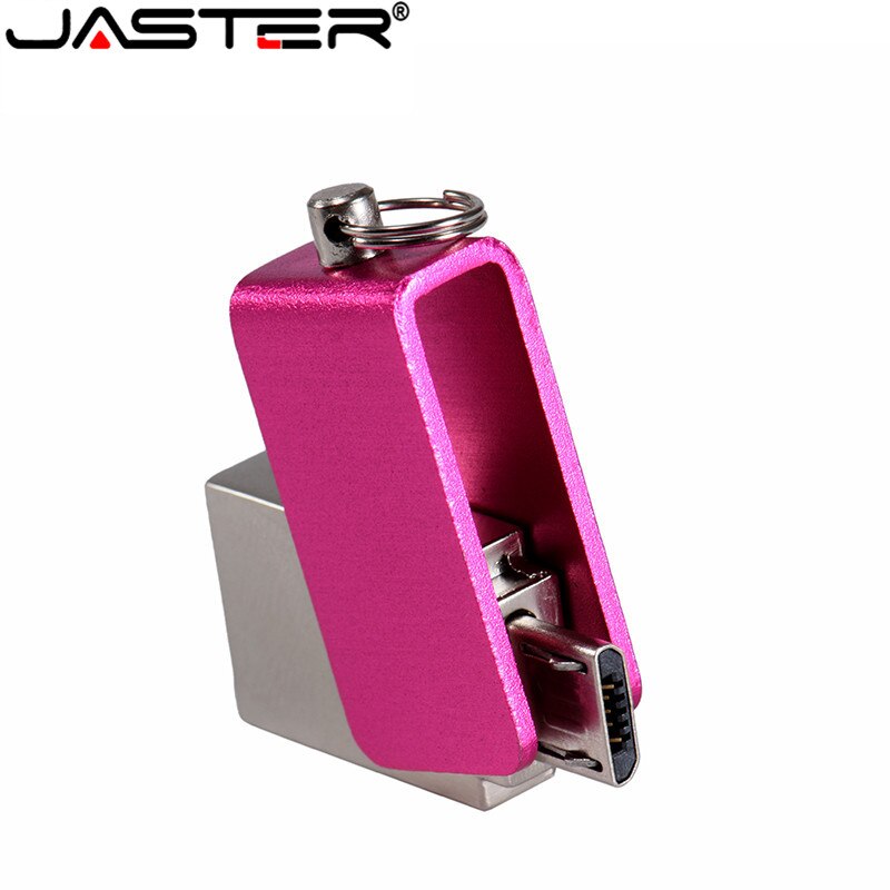 JASTER usb 2.0 pen drive 4gb 16gb flash drives pendrive 32 gb usb memory stick 64g OTG metal usb flash drive for Micro usb2.0