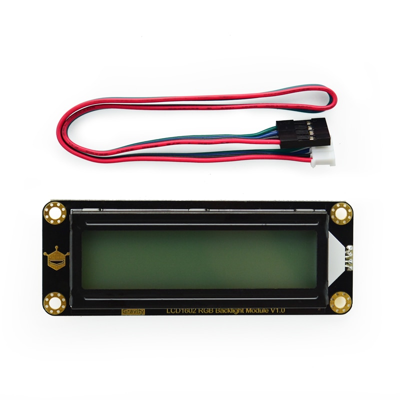 Gravity: I2C LCD1602 color backlight LCD screen can provide 16 million color combinations