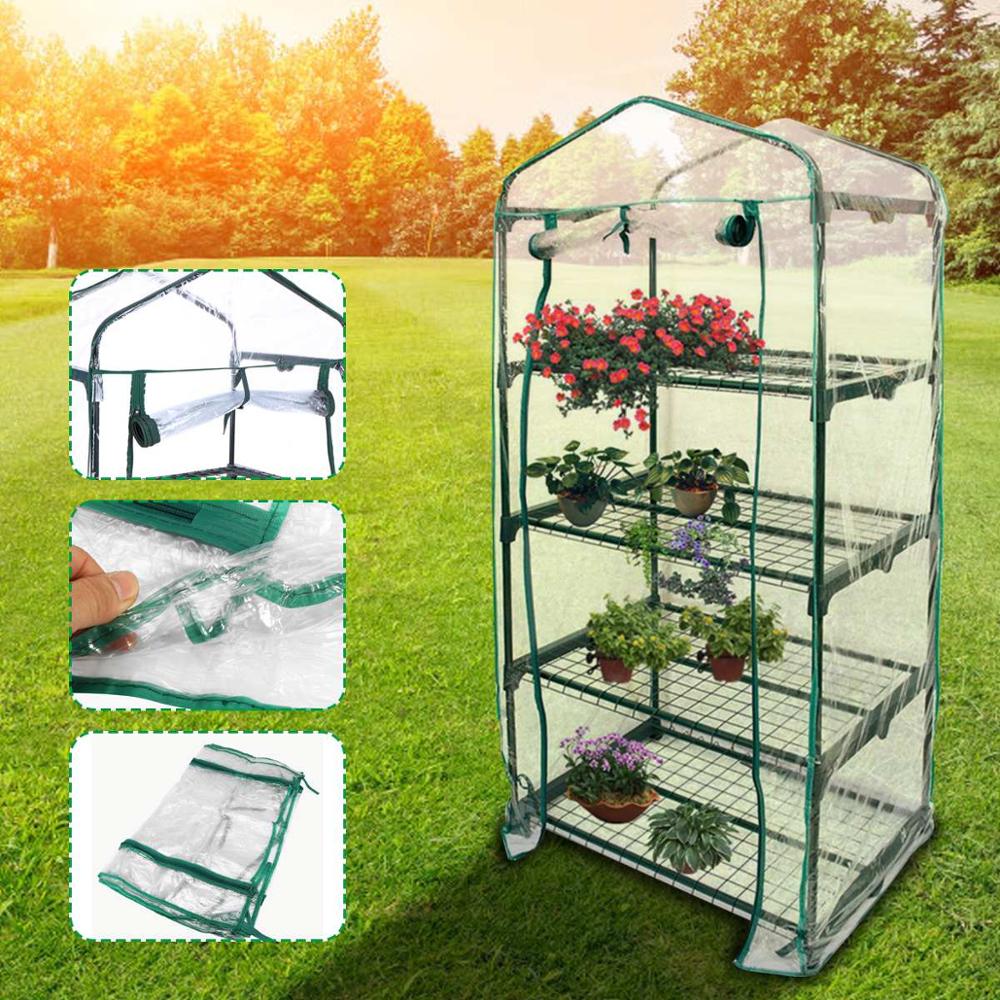 Four Floors Green Household Plant Greenhouse Mini Garden Warm Room PVC Garden Warm Room 69x49x155CM
