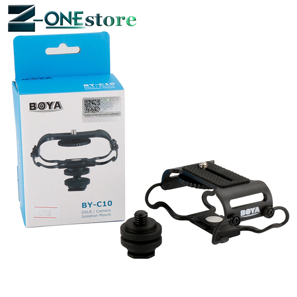 BOYA-soporte para micrófono BY-C10, para Zoom H4n/H5/H6, para Sony Tascam DR-40, DR-05, grabadoras de Microfone, a prueba de golpes, Olympus Tascam