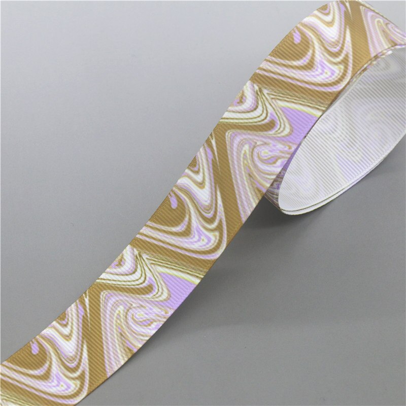 Dhk 7/8 ''5yards Golven Patroon Gedrukt Grosgrain Lint Accessoire Hairbow Hoofddeksels Decoratie Diy Oem E1914