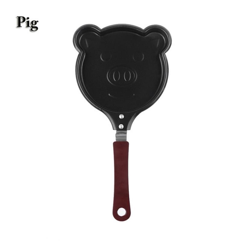 Sartén antiadherente para el hogar sartén antiadherente de inducción para jardín, sartén para Pan, Pizza, huevos, estufa de Gas, sartén para pancakes: pig