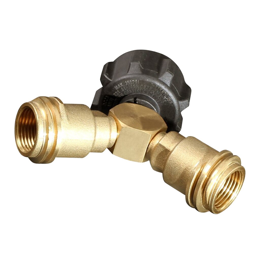 3 Way QCC1 Propane Splitter Propane Y Adapter Gas Fitting Grill Connector