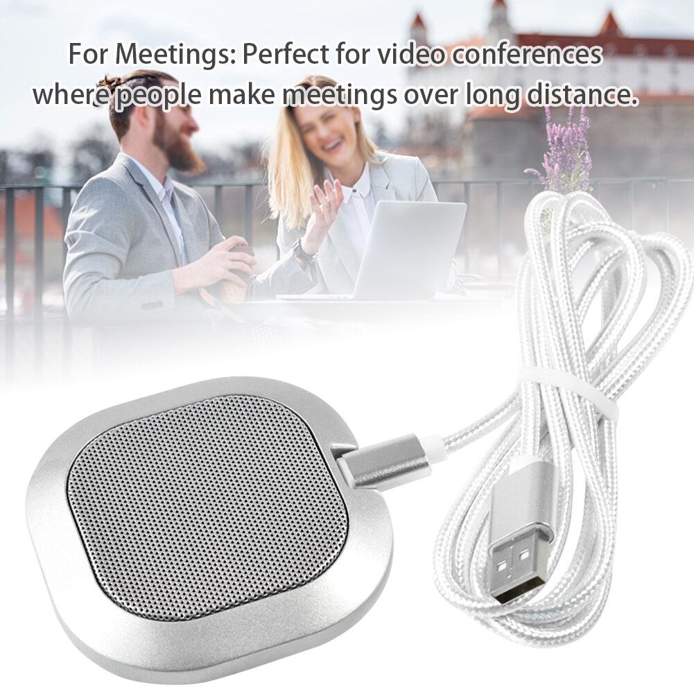 -40dB High Sensitivity Table Omnidirectional Microphone Plug And Play Desktop Computer USB Home Office Handsfree Call Interview