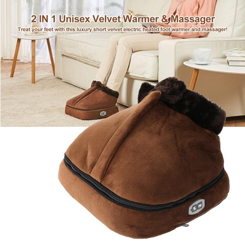 Electric Heated Foot Hand Warmer Massager Washable Non-slip Foot Warmer Cushion Winter Warming Slipper Heat Pad Acupressure Mat