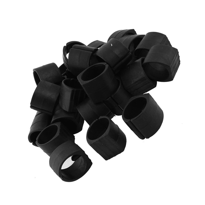 30x Plastic Meubelen Stoel Pijp Voet Klem Pads U Vorm Caps Zwart