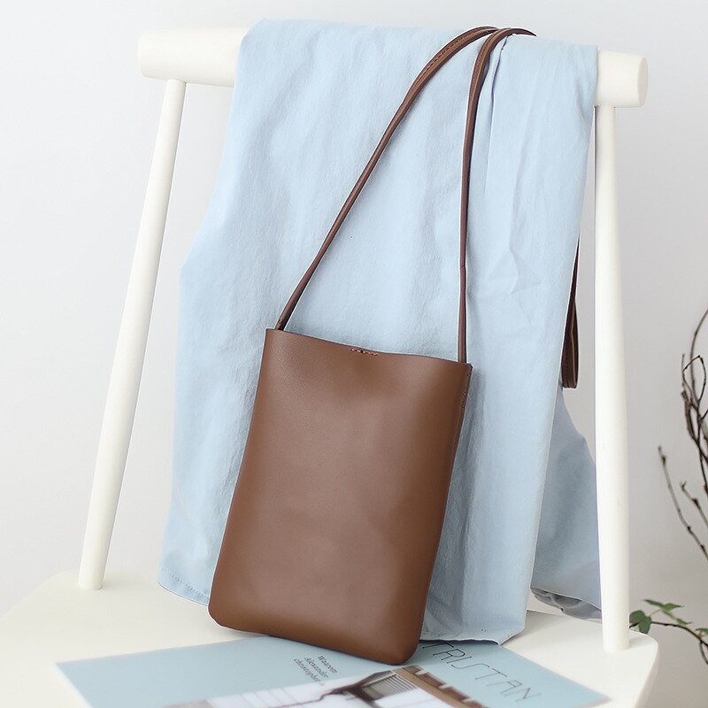 Youda – sac à bandoulière en matériau PU, pochette pour téléphone Portable, Style classique, Simple, pour filles: Marron