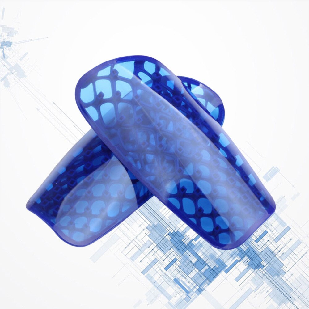 1 Pair Lightweight Breathable Football Calf Protector Hollow Sports Gear Soccer Equipment for Adult(Blue)