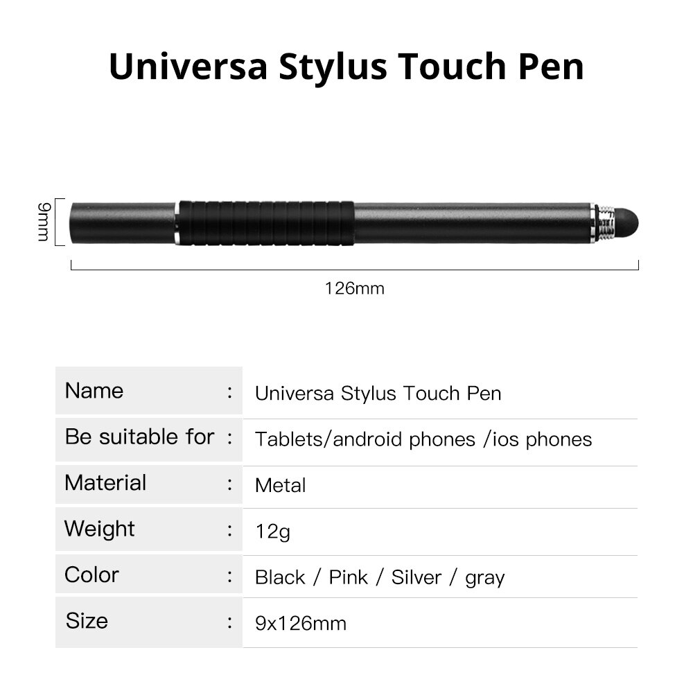 Universal Stylus Pen 2 In 1 Capacitive Screen Drawing Tablet Caneta Touch Pen For Mobile Android Phone Smart Pencil Accessories