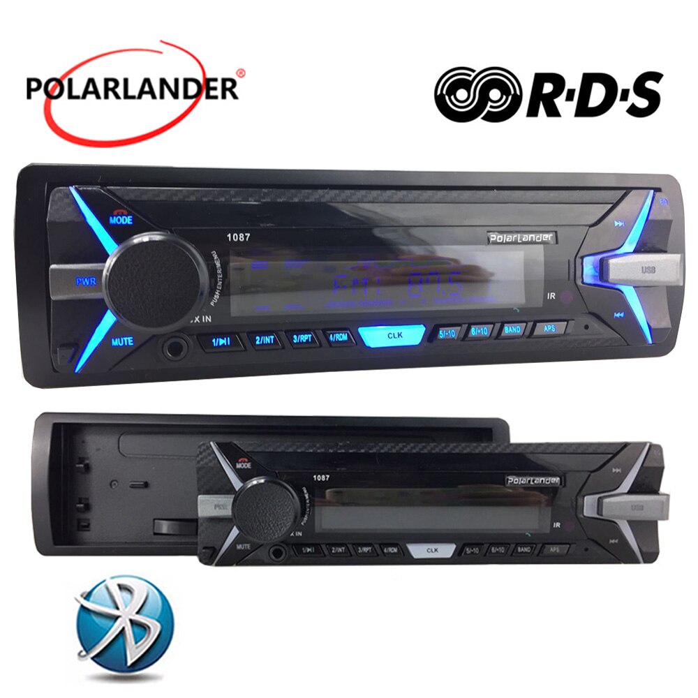 Newest 1087 RDS Autoradio 1 din Support Bluetooth SD Card Music mp3 player with Remote Control Auto radio Car Detachable Panel