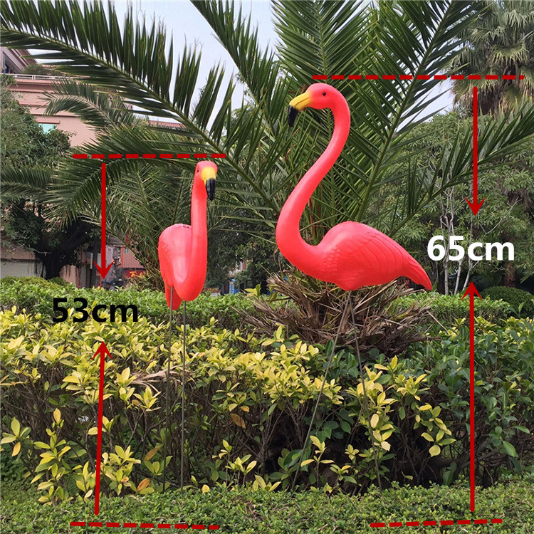 Gratis Nippen 1 Paar Plastic Flamingo Tuin Yard Decoratie En Gazon Art Ornament Huwelijksceremonie Decoratie