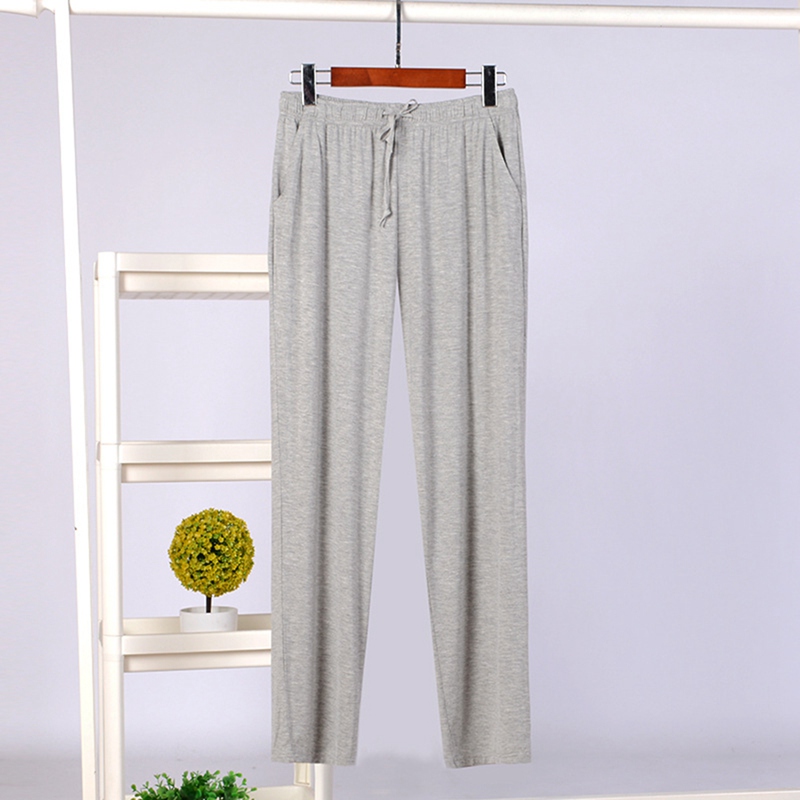 Men's Cotton Knit Jogger Pants Sleep Pants Bottoms with Drawstring Sweatpants with Pockets: H / XL