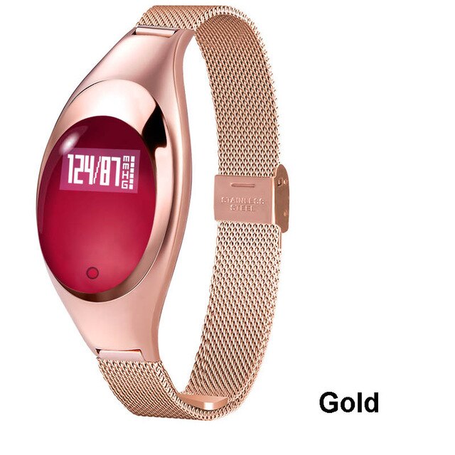 Smartwatch Damski greentiger - Ciśnienie Krwi i Tętno - Tracker Aktywności - Kolorowy Wyświetlacz LCD: Złoty