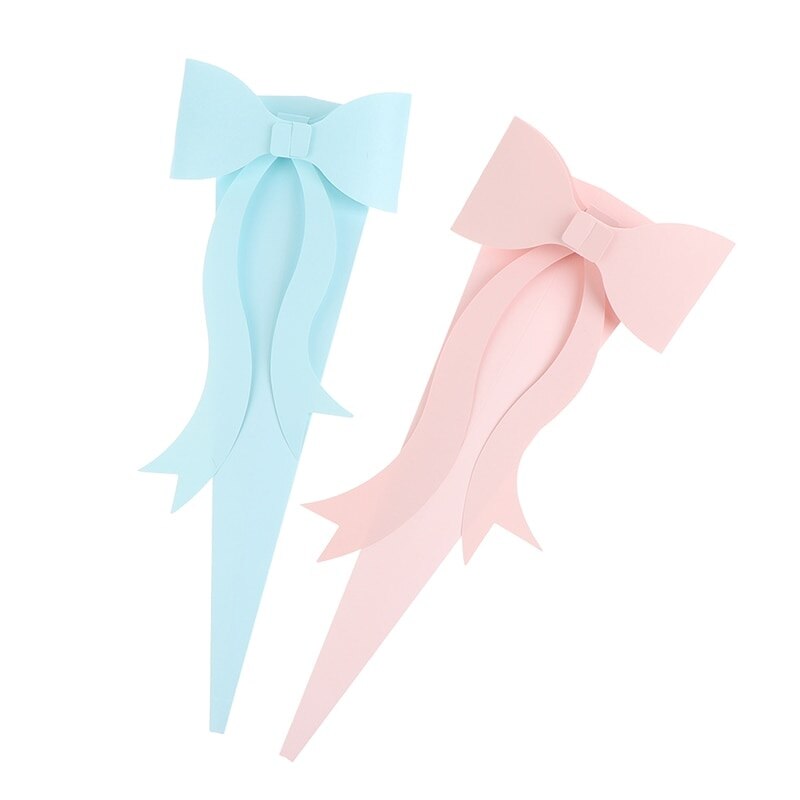 1pc Bowknot Flower Packaging Box Portable Rose Flower Box Paper Bag Single Bouquet Box Valentine's Day Birthday Party