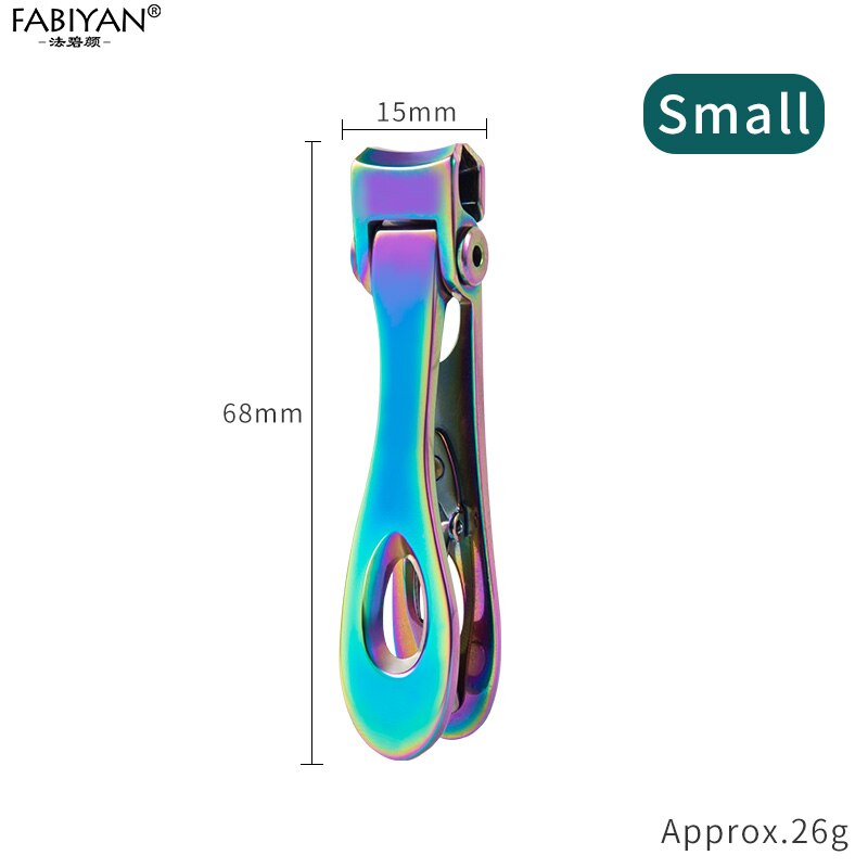Stainless Steel Nail Clippers Cutter Trimmer Manicure Scissors Thick Toenail Fingernail Pedicure Tools: Small Rainbow