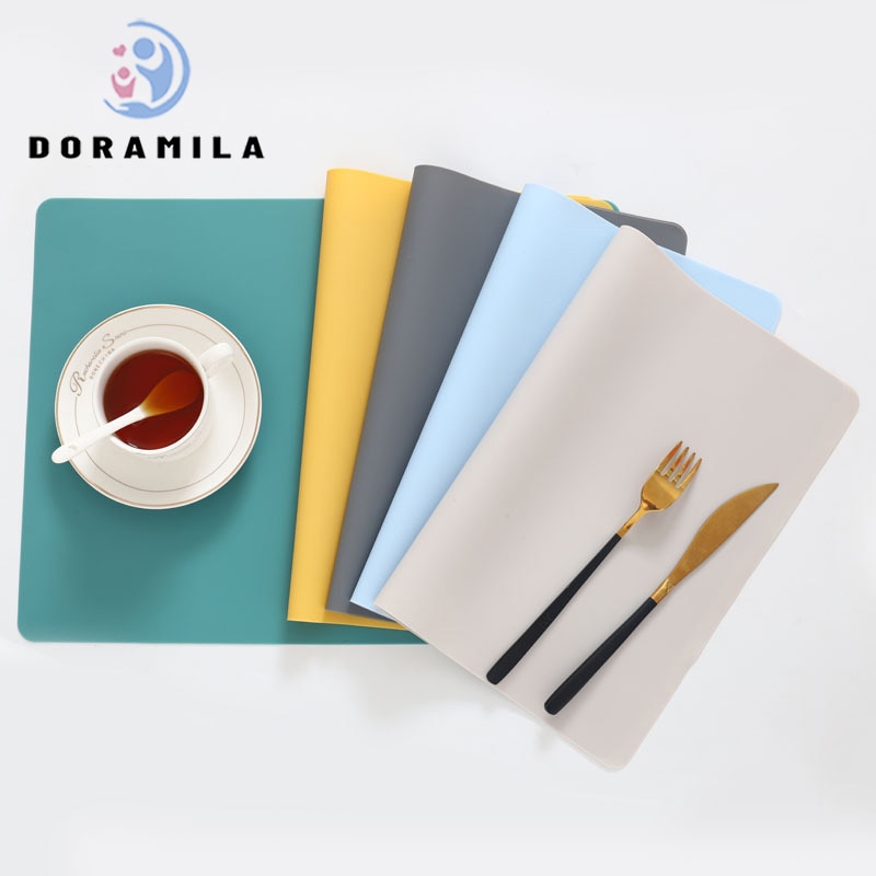 Baby Silicone Placemat Child's Plate Mat Food Grade Silicone Table Pad Waterproof Heat Insulation Kitchen Gadget Easy Cleaning