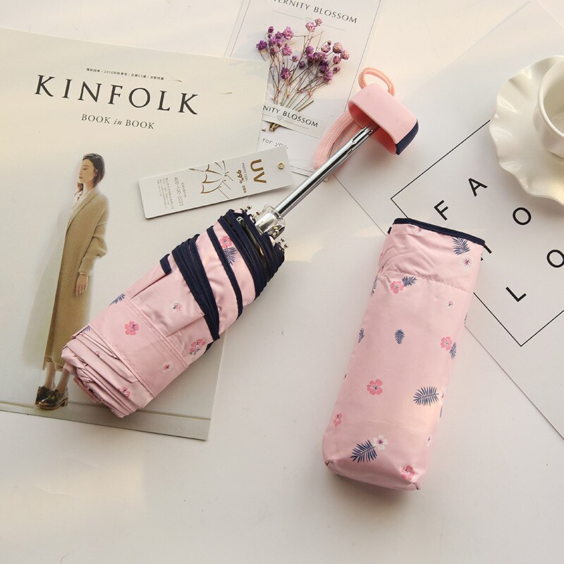 Kocotree Parapluie vrouwen Regen Vrouwen en Mannen Paraplu Mini Zakken Paraplu Kleine Opvouwbare kid paraplu mannen zon regenkleding Parasol: pink