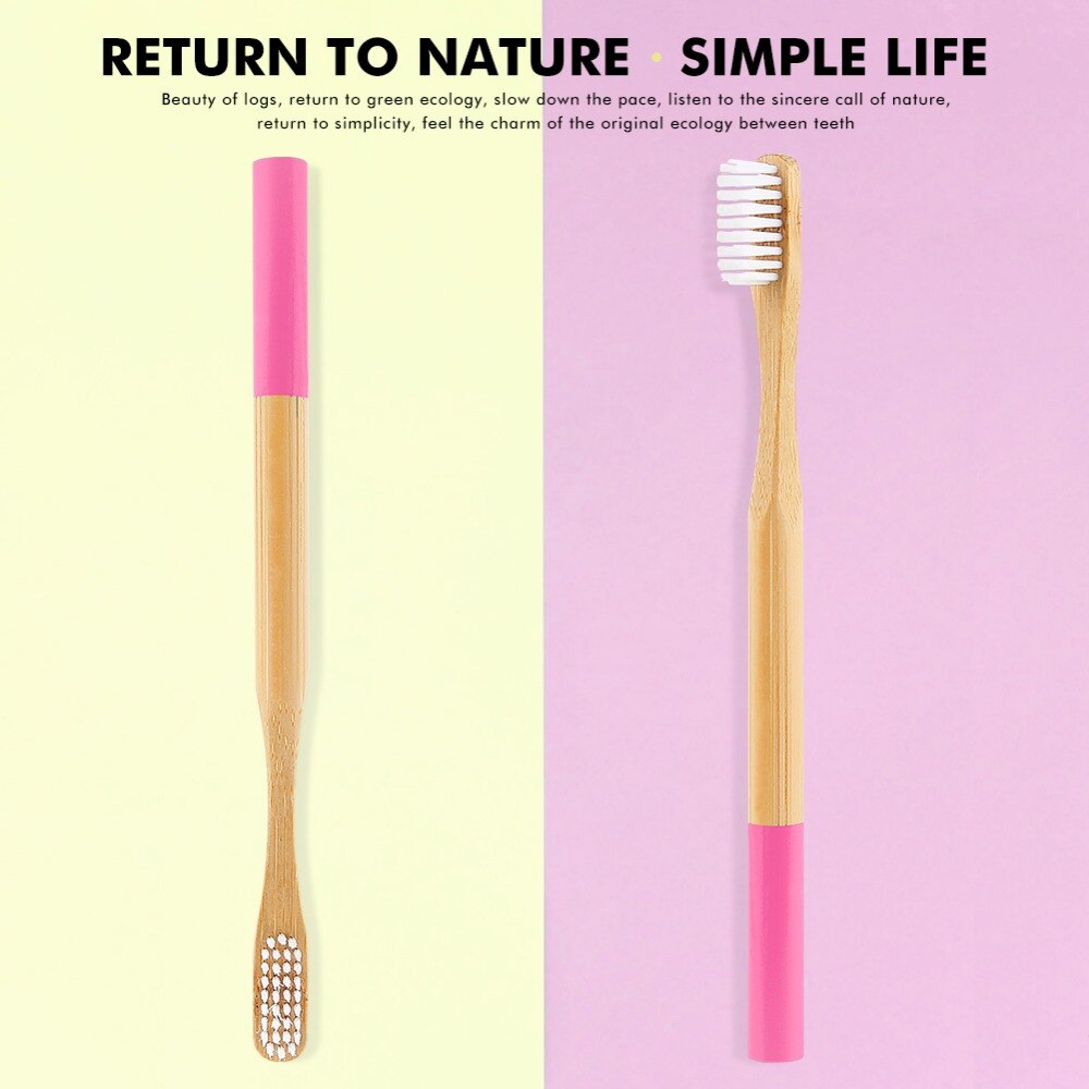 13 Colors Soft Bristles Bamboo Toothbrush Natural Eco-friendly Natural Round Handle Toothbrush Oral Care