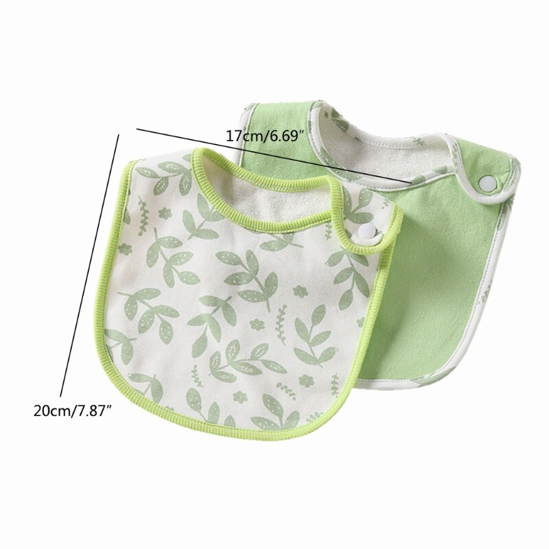 2Pcs Babyvoeding Bib Waterdicht Schort Handdoek Peuter Diner Bandana Spuugdoekjes