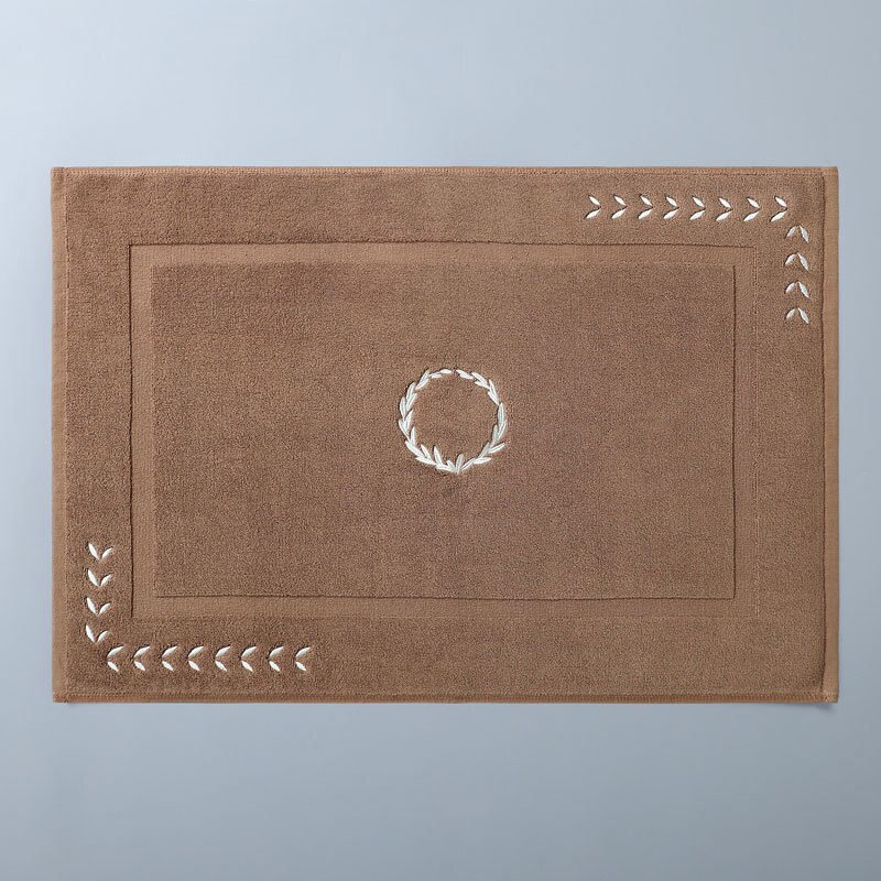 100%  bomull hotell hem golv handduk matta jaquard halkfri matta bad matta badrum handdukar vattenabsorberande steg mat pad: Kaffe golv handduk