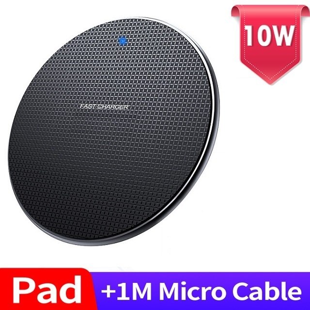 FDGAO Qi Wireless Charger For iPhone 11 Pro XS XR X 8 Plus Airpos Pro 10W Fast Charging Pad for Samsung Note 9 10 20 S9 S10 S20: Default Title