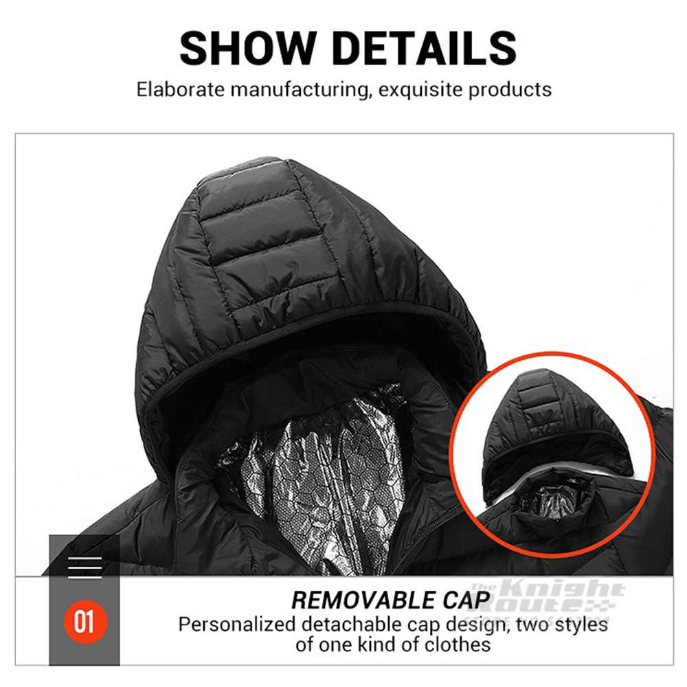 21 Bereiche beheizte Jacke Winter Herren Damen Motorradjacke USB elektrische Heizjacke beheizte Weste Moto Thermokleidung Mantel