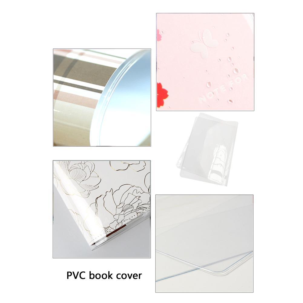 DIY Transparent PVC Cover Book A5 A6 School Office Supplies Sheet 1 A1G2