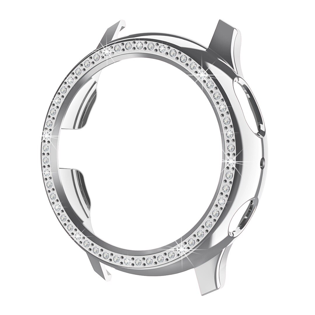 Rhinestone Watch Cases For Galaxy Watch Active 2 Protective Bumper Shell Trendy Bling Protector PC Case For Women Watch: Silver / 40mm